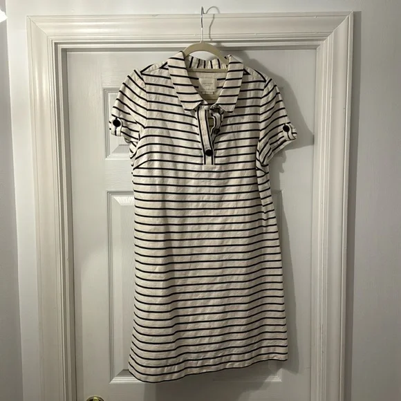 kate spade | Dresses | Kate Spade Black And White Striped A Line Casual  Dress | Poshmark
